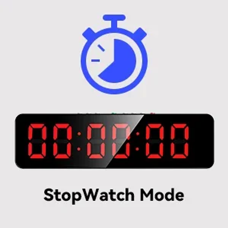 Temporizador remoto para gimnasio, temporizadores de tiempo de intervalo ultraligeros de 2 pulgadas con cuenta atrás LED/reloj de pared con batería, cronómetro de Fitness 15