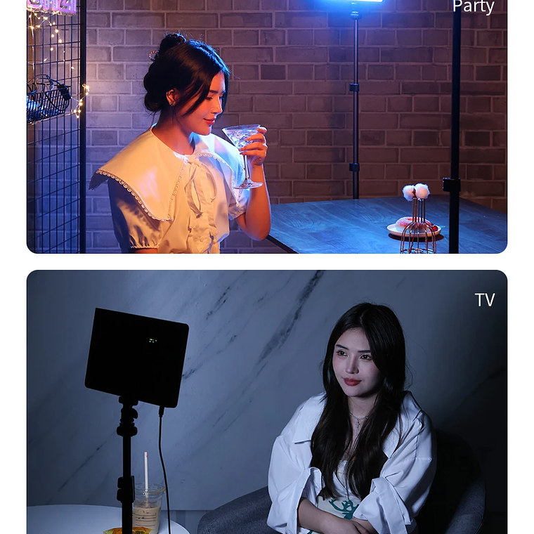 Ulanzi LT003 Luz de vídeo LED Panel de luz RGB 2500-9000K CRI 95+ 8000mAh Luz de relleno para transmisión de vídeo en vivo Tiktok Youtube 14
