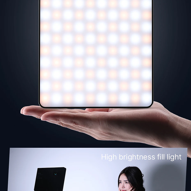 Ulanzi LT003 Luz de vídeo LED Panel de luz RGB 2500-9000K CRI 95+ 8000mAh Luz de relleno para transmisión de vídeo en vivo Tiktok Youtube 16