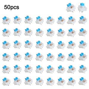 50 interruptores táctiles de 3 pines para teclado, accesorios de repuesto para teclado