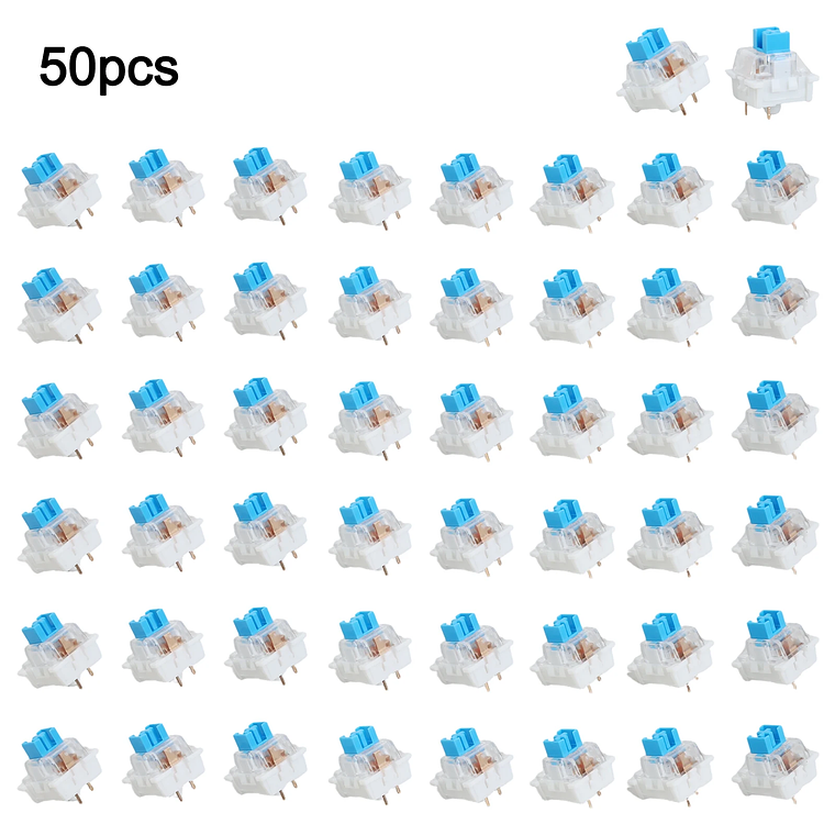 50 interruptores táctiles de 3 pines para teclado, accesorios de repuesto para teclado 1