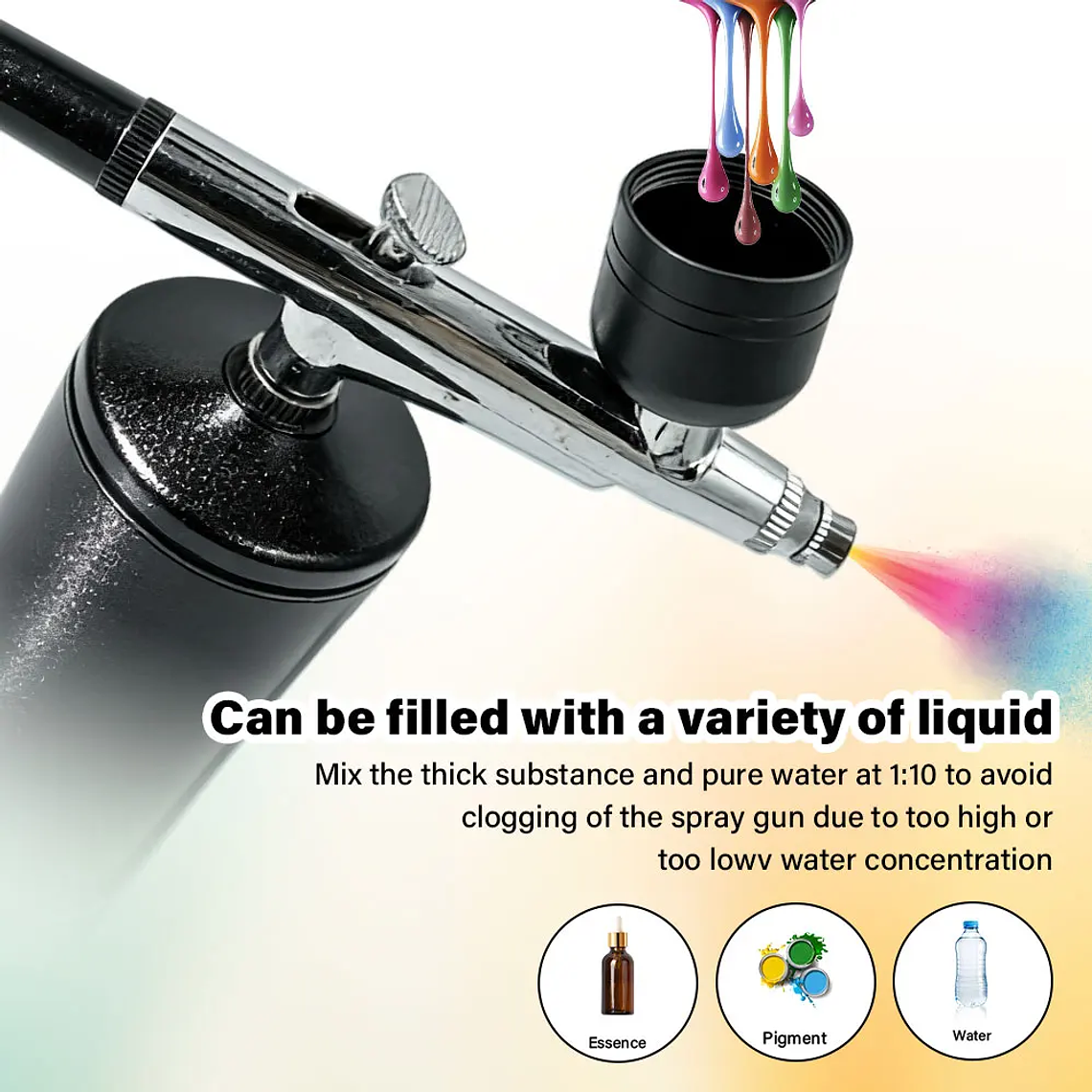 Kit de pintura para decoración de uñas con aerógrafo, Mini aerógrafo con compresor para pintura de pasteles y uñas, pistola pulverizadora manual portátil, aerógrafo para uñas 1