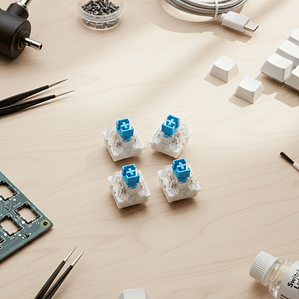 50 interruptores táctiles de 3 pines para teclado, accesorios de repuesto para teclado