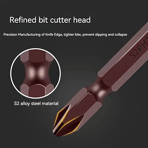 10 Uds. Destornillador Phillips magnético de doble cabeza de 6 pulgadas/150mm herramienta eléctrica de mano de acero S2 para instalación de tornillos