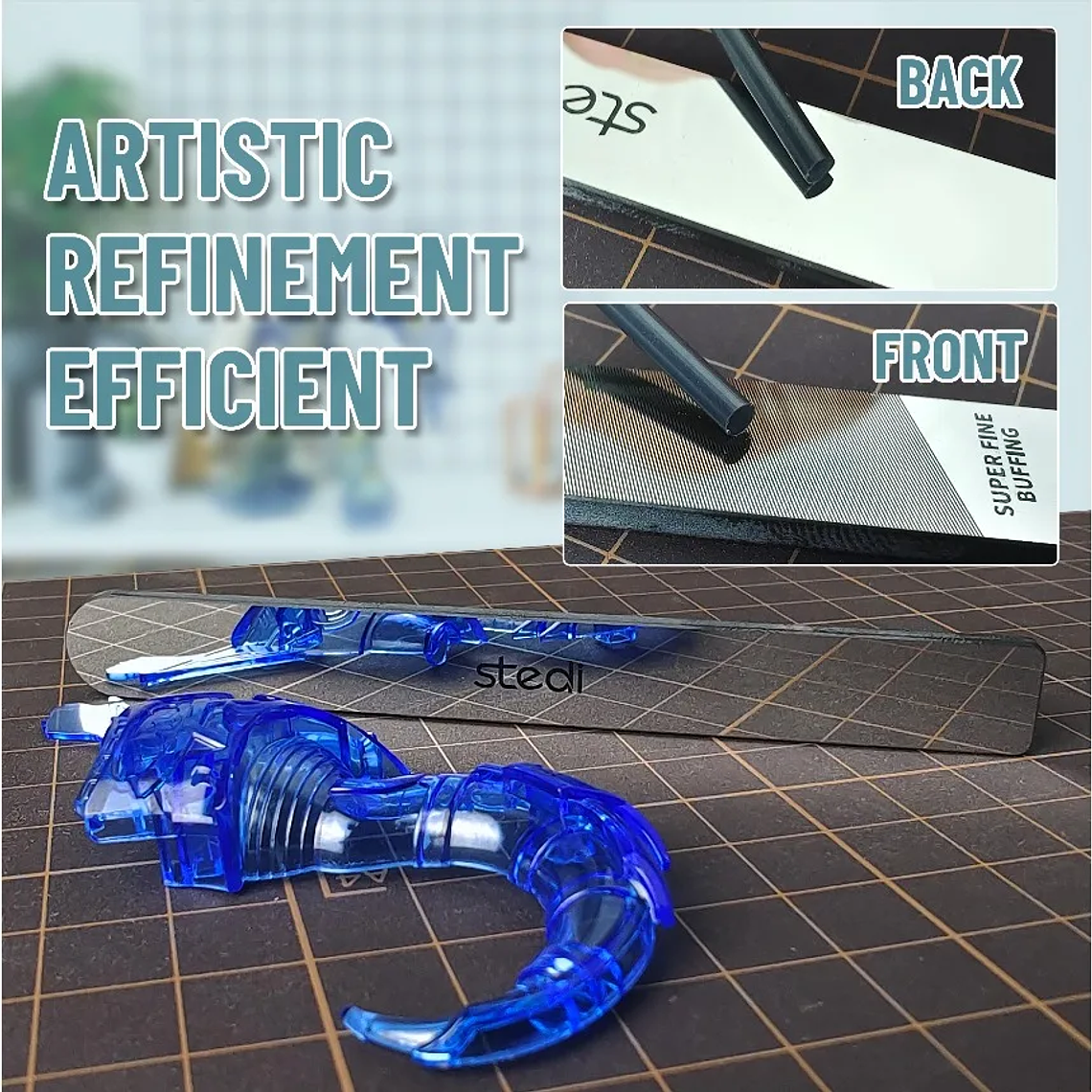 Stedi MS40-45 Lima de pulido ultrafina, lima de vidrio, modelo de plástico, herramientas de molienda para montaje, herramientas de construcción de modelos, Hobby DIY 6