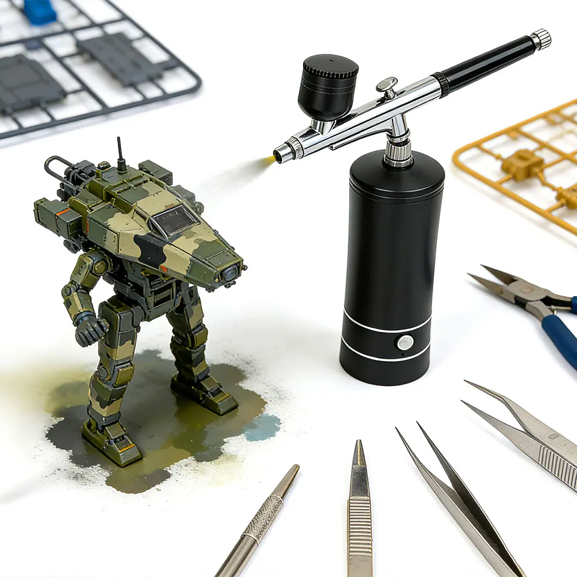 Kit de pintura para decoración de uñas con aerógrafo, Mini aerógrafo con compresor para pintura de pasteles y uñas, pistola pulverizadora manual portátil, aerógrafo para uñas 4