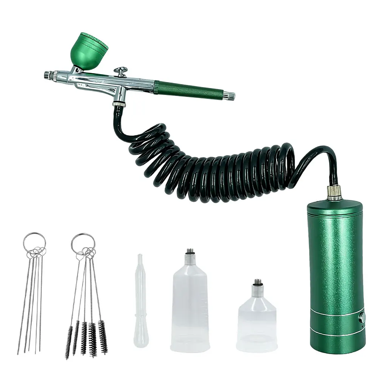 Kit de pintura para decoración de uñas con aerógrafo, Mini aerógrafo con compresor para pintura de pasteles y uñas, pistola pulverizadora manual portátil, aerógrafo para uñas 8