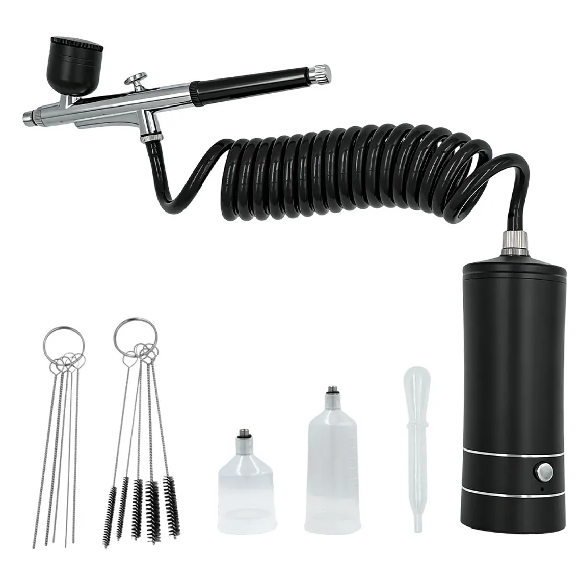 Kit de pintura para decoración de uñas con aerógrafo, Mini aerógrafo con compresor para pintura de pasteles y uñas, pistola pulverizadora manual portátil, aerógrafo para uñas 9