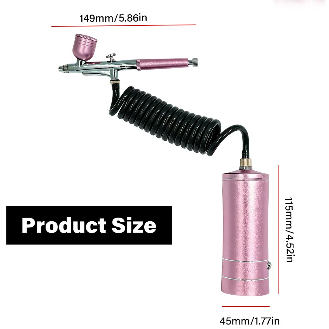 Kit de pintura para decoración de uñas con aerógrafo, Mini aerógrafo con compresor para pintura de pasteles y uñas, pistola pulverizadora manual portátil, aerógrafo para uñas 16