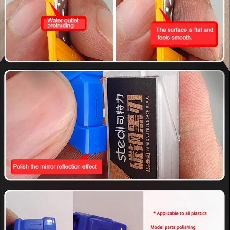 Stedi MS40-45 Lima de pulido ultrafina, lima de vidrio, modelo de plástico, herramientas de molienda para montaje, herramientas de construcción de modelos, Hobby DIY 14