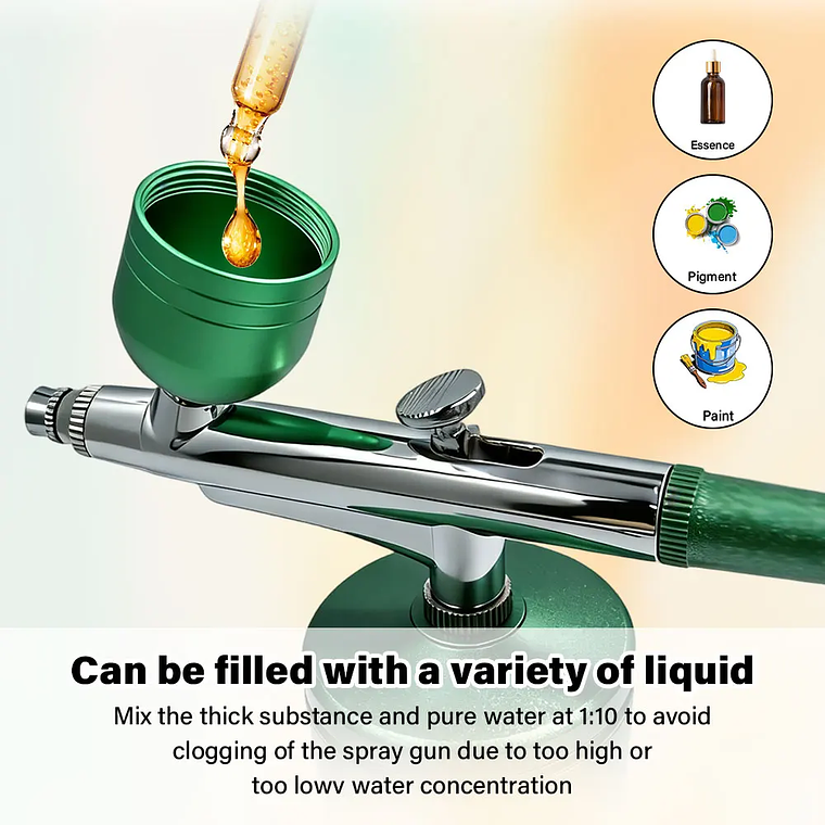 Kit de pintura para decoración de uñas con aerógrafo, Mini aerógrafo con compresor para pintura de pasteles y uñas, pistola pulverizadora manual portátil, aerógrafo para uñas 20