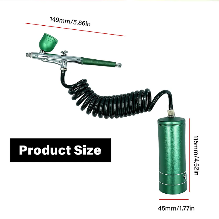 Kit de pintura para decoración de uñas con aerógrafo, Mini aerógrafo con compresor para pintura de pasteles y uñas, pistola pulverizadora manual portátil, aerógrafo para uñas 24