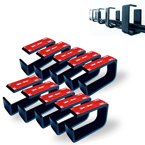 Organizador de cables autoadhesivo, organizador de escritorio de 3M, gestión de cables, 20 Uds.