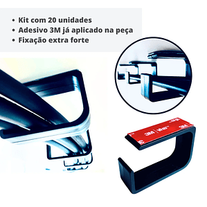 Organizador de cables autoadhesivo, organizador de escritorio de 3M, gestión de cables, 20 Uds.