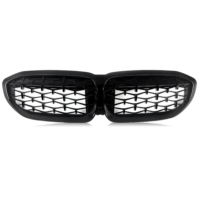 MAGICKIT para BMW Serie 3 G20 Berlina/G21 Estate 2018-2021 parrilla delantera de riñón con accesorios de coche negro brillante 2