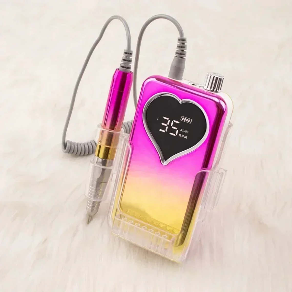 Máquina de manicura portátil sin núcleo, Motor sin núcleo de 35000RPM, pulidora de manicura, batería recargable, 35K de potencia, 65W, sin Base 4