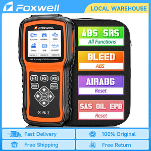 FOXWELL-escáner automotriz NT630 Plus OBD2, lector de código de reinicio de aceite, ABS, sangrado, SRS, SAS, bidireccional, herramienta de diagnóstico de coche