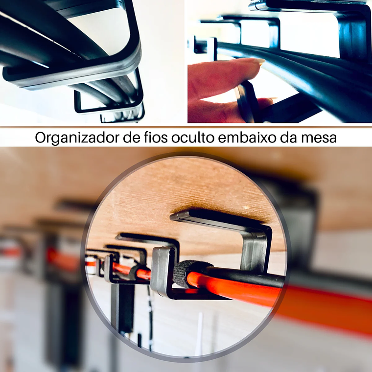 Organizador de cables autoadhesivo, organizador de escritorio de 3M, gestión de cables, 20 Uds. 4