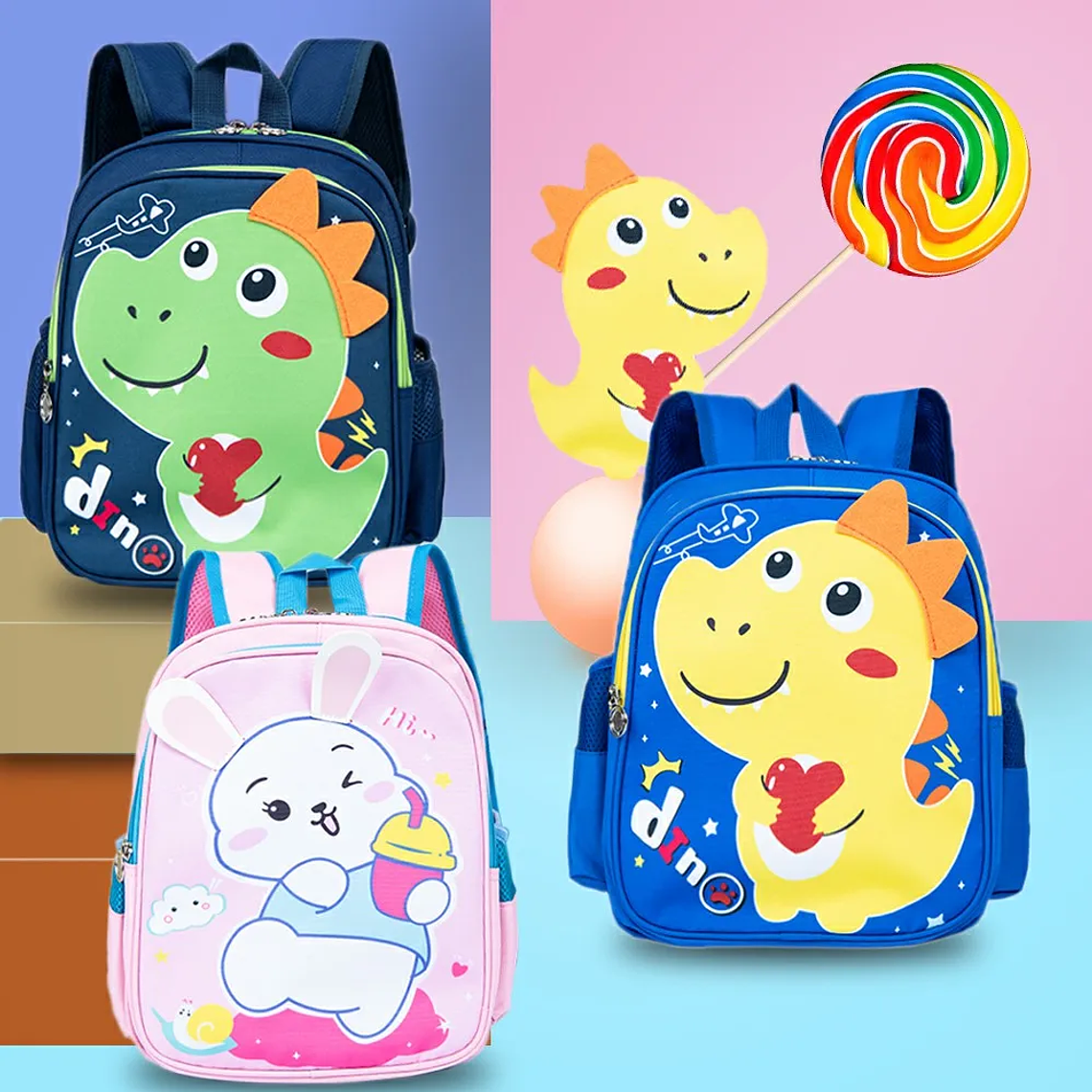 Mochila Escolar Infantil Menino Menina Bolsa Resistente 1