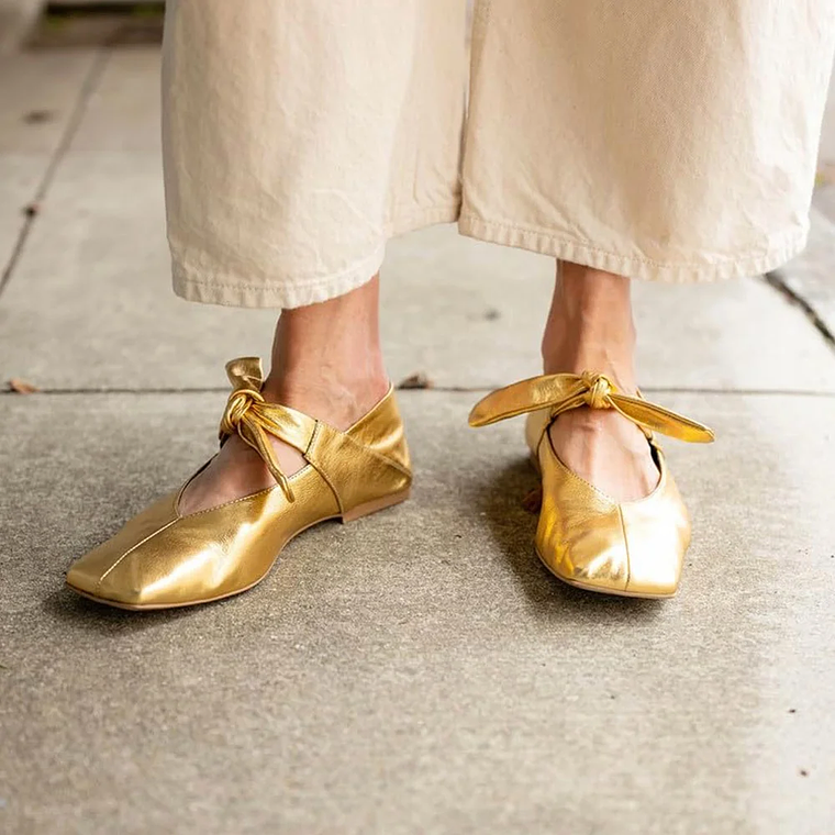 DoraTasia-zapatos de Ballet con punta cuadrada para mujer, calzado con lazo plano, Mary Jane, para verano 3