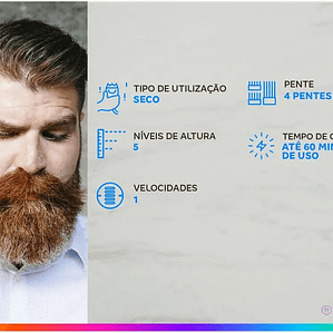 Philips Multigroom Hair Trimmer 3000 Mg3711/15 1 Velocidad con Accesorio-Bivolt