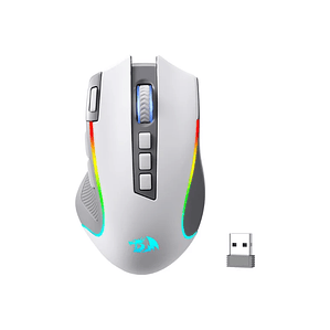 Redragon M612 PRO RGB BT 2.4G Gaming Gamer Mouse, Óptico Inalámbrico 8000 DPI 9 Botones Programables 7 Modos Retroiluminados, B