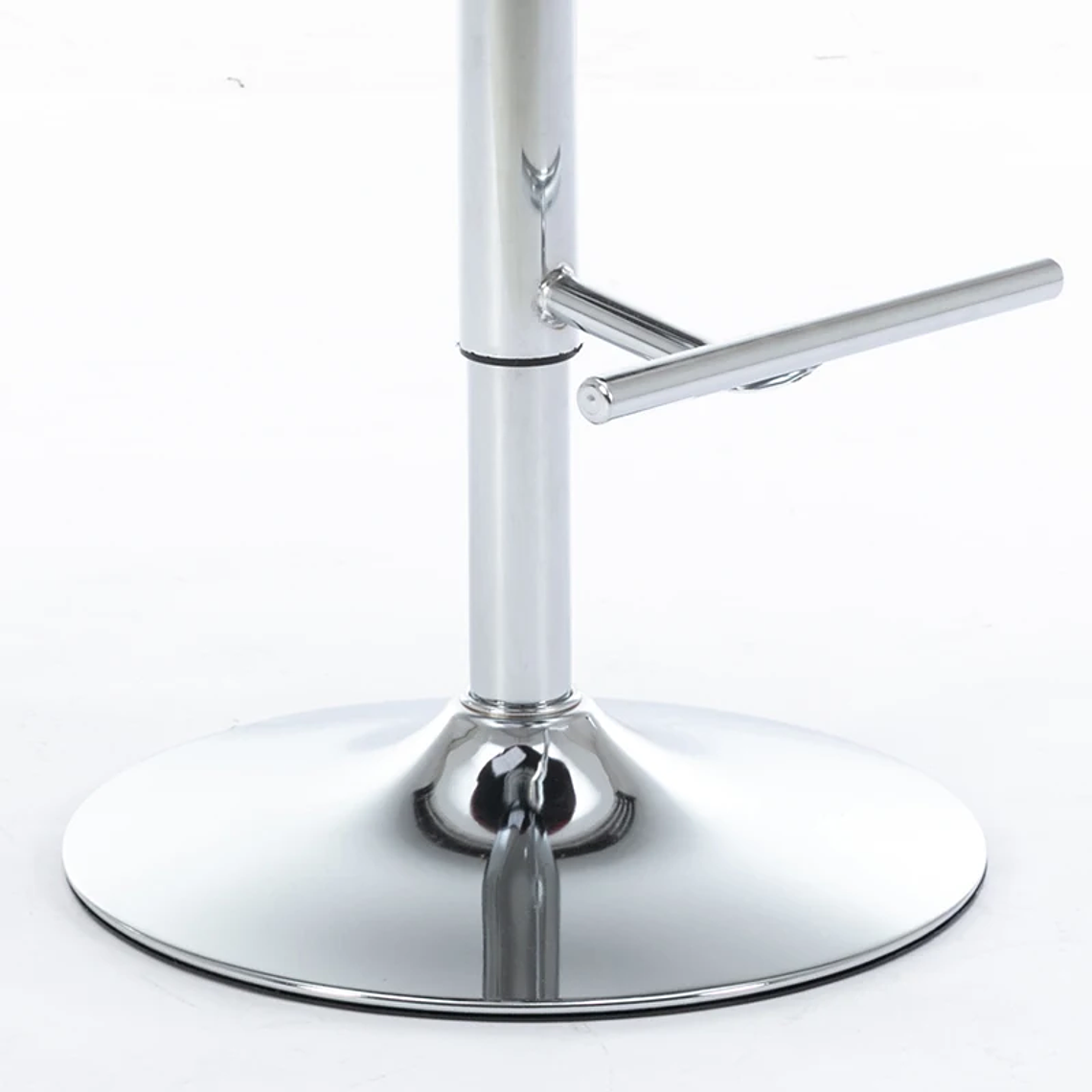 Taburetes giratorios de terciopelo con base cromada, Taburetes de Bar con respaldo, cómodos y acolchados para el hogar, altura de asiento ajustable de 25 a 33 pulgadas 4