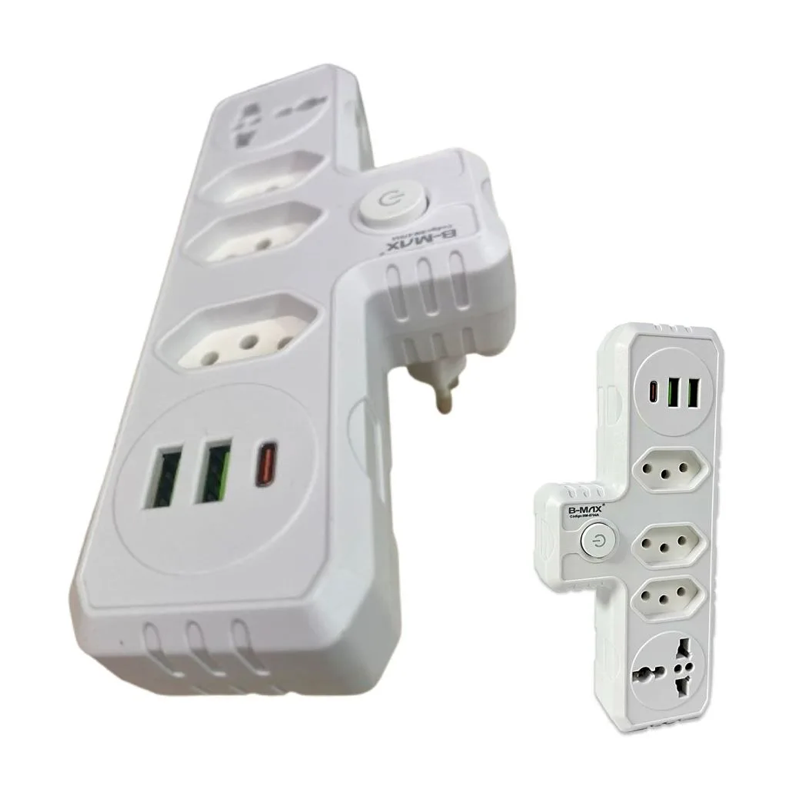 Extensión de 3 tomas, 2 USB, 1C, 1, Universal, Bivolt, 110V/220V, Sem Fio, diseño Compacto, Resistente, Ideal para Casa y Escritorio 5