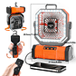20000mAhVentiladores al aire libre ventilador de camping recargable y batería Tres en uno con luces LED Función de rotación temporizada campamentos verano - Miniatura 7