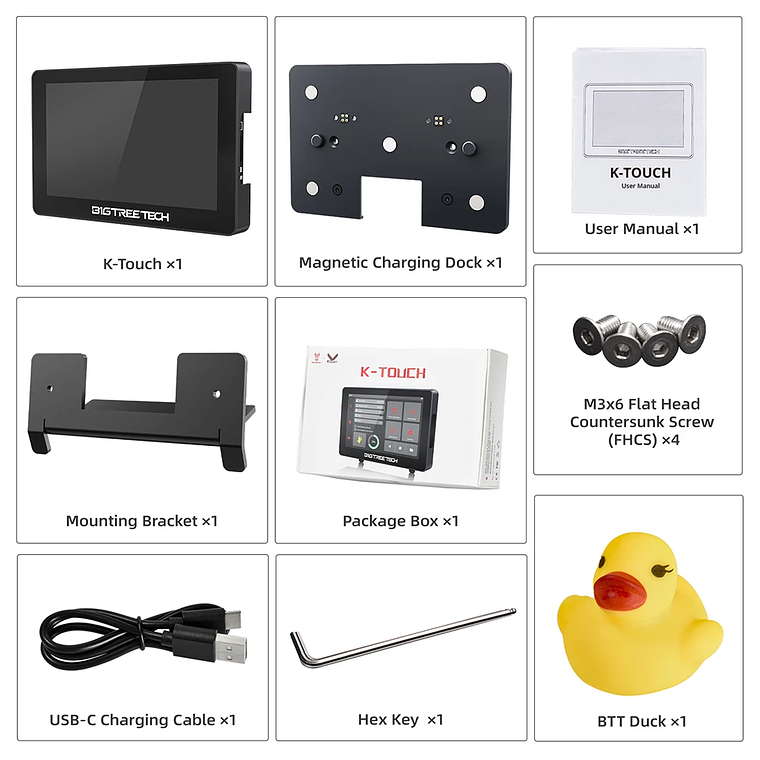 BIGTREETECH K-TOUCH 5 pulgadas pantalla táctil Control inalámbrico impresoras Klipper actualización para Voron 2,4 Creality K1 Ender 3 V1 VzBot 6