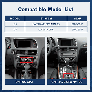 Pantalla táctil Multimedia de 8,9 pulgadas y 12,3 pulgadas para Audi Q5 2009-2017 Airplay Miracast función inalámbrica Carplay Android Auto