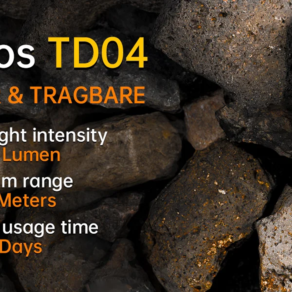 Linterna Táctica Wurkkos TD04 Recargable 21700 de Doble Modo con Interfaz USB-C, 3000 Lúmenes, para Uso Diario con Interruptor Trasero 9