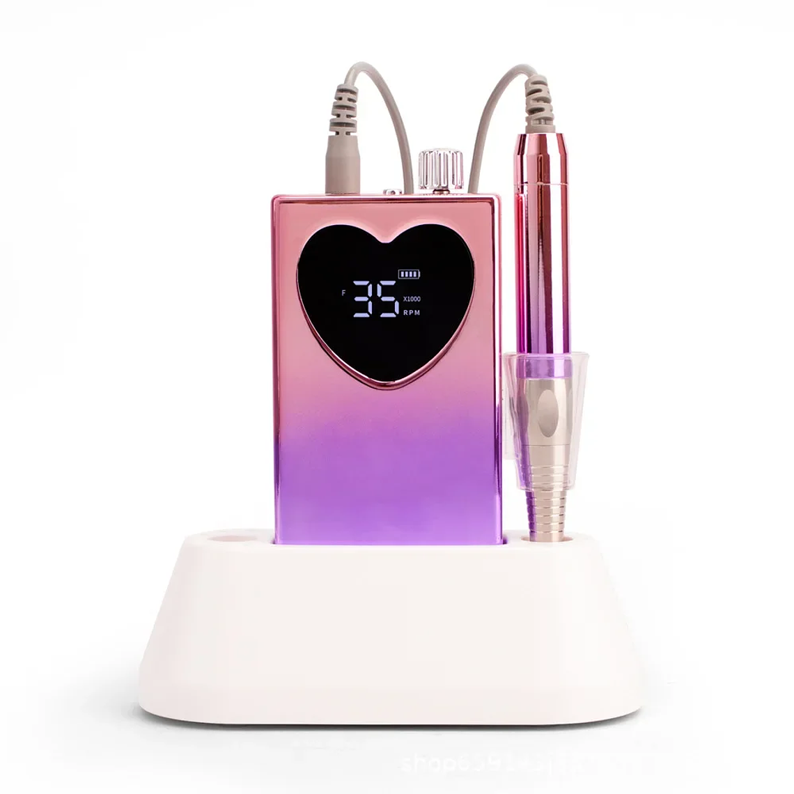 Máquina de manicura portátil sin núcleo, Motor sin núcleo de 35000RPM, pulidora de manicura, batería recargable, 35K de potencia, 65W, sin Base 7