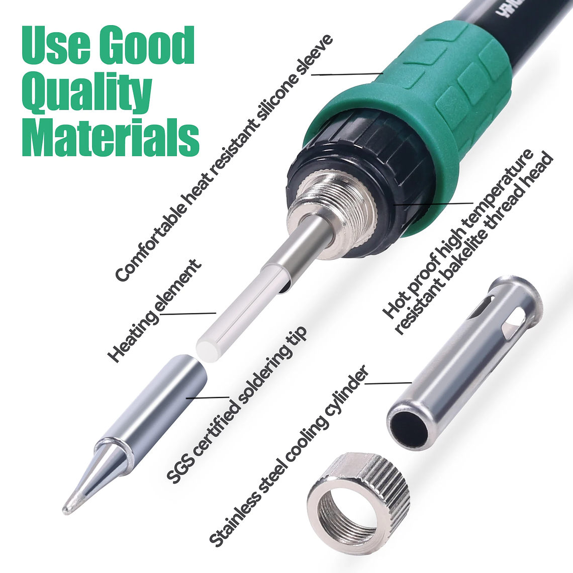 YIHUA 750W 2-in-1 Soldering Station Hot Air Rework Station Adjustable Temp ESD 9