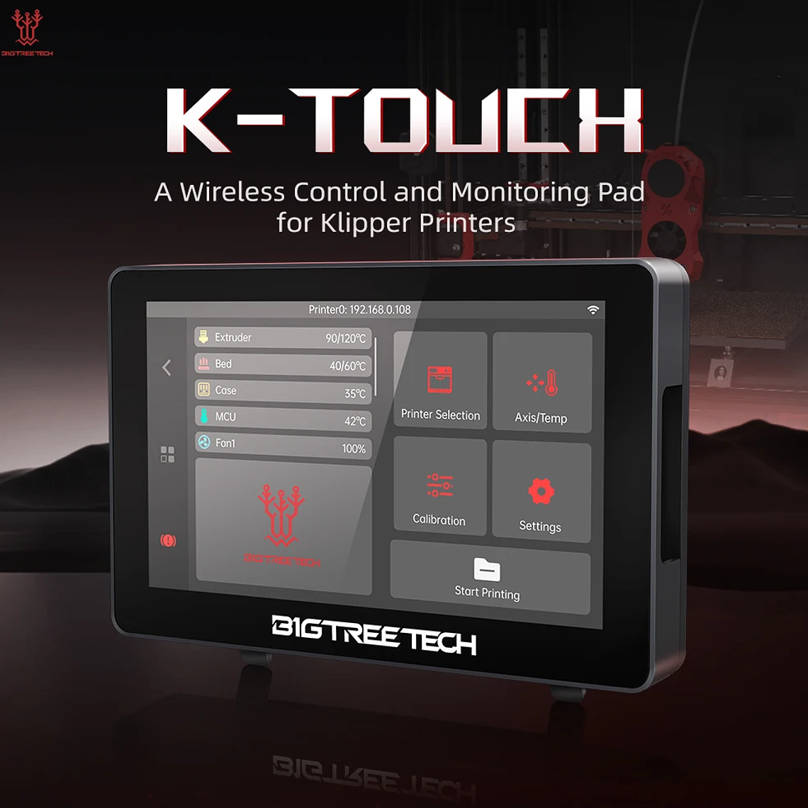 BIGTREETECH K-TOUCH 5 pulgadas pantalla táctil Control inalámbrico impresoras Klipper actualización para Voron 2,4 Creality K1 Ender 3 V1 VzBot 11