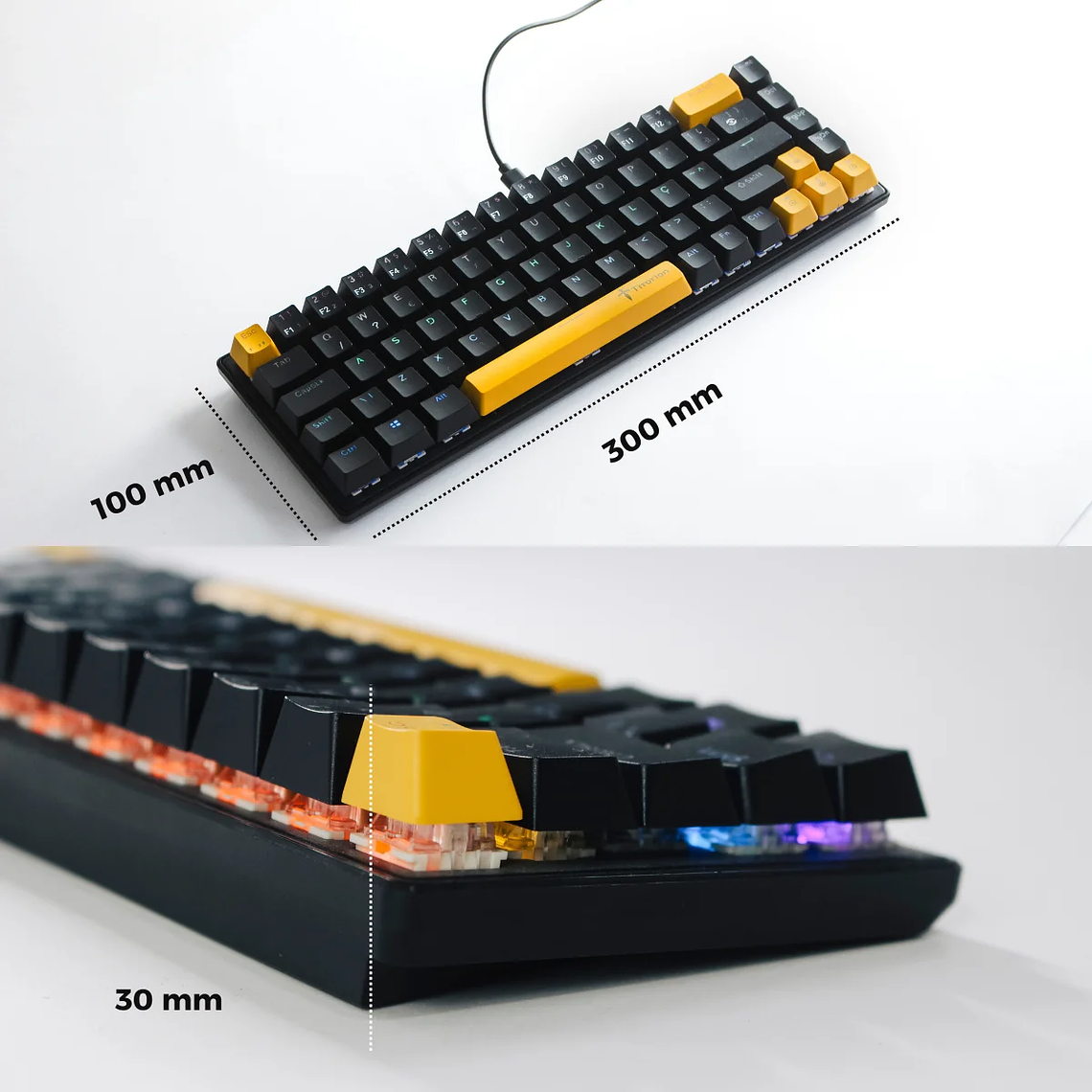 Teclado Mecânico Gamer 60% Computador Rgb Hot Swap Usb Pc 3