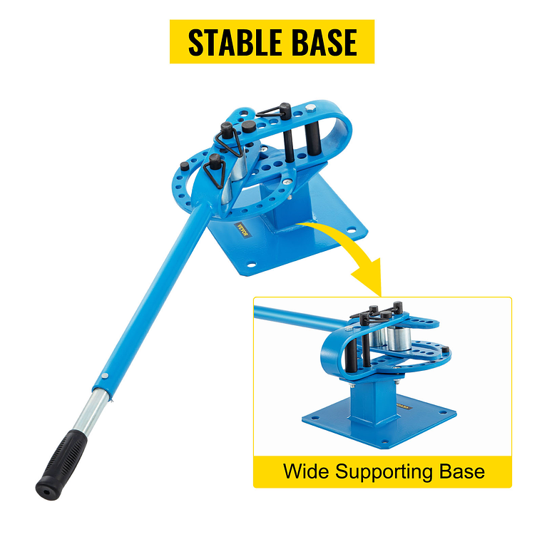 SucceBuy dobladora de tubos YP-9 banco Manual Kit de doblado de tubos de acero con 7Dies 1-3 pulgadas multifunción herramienta compacta para doblar frenos de barra plana 13