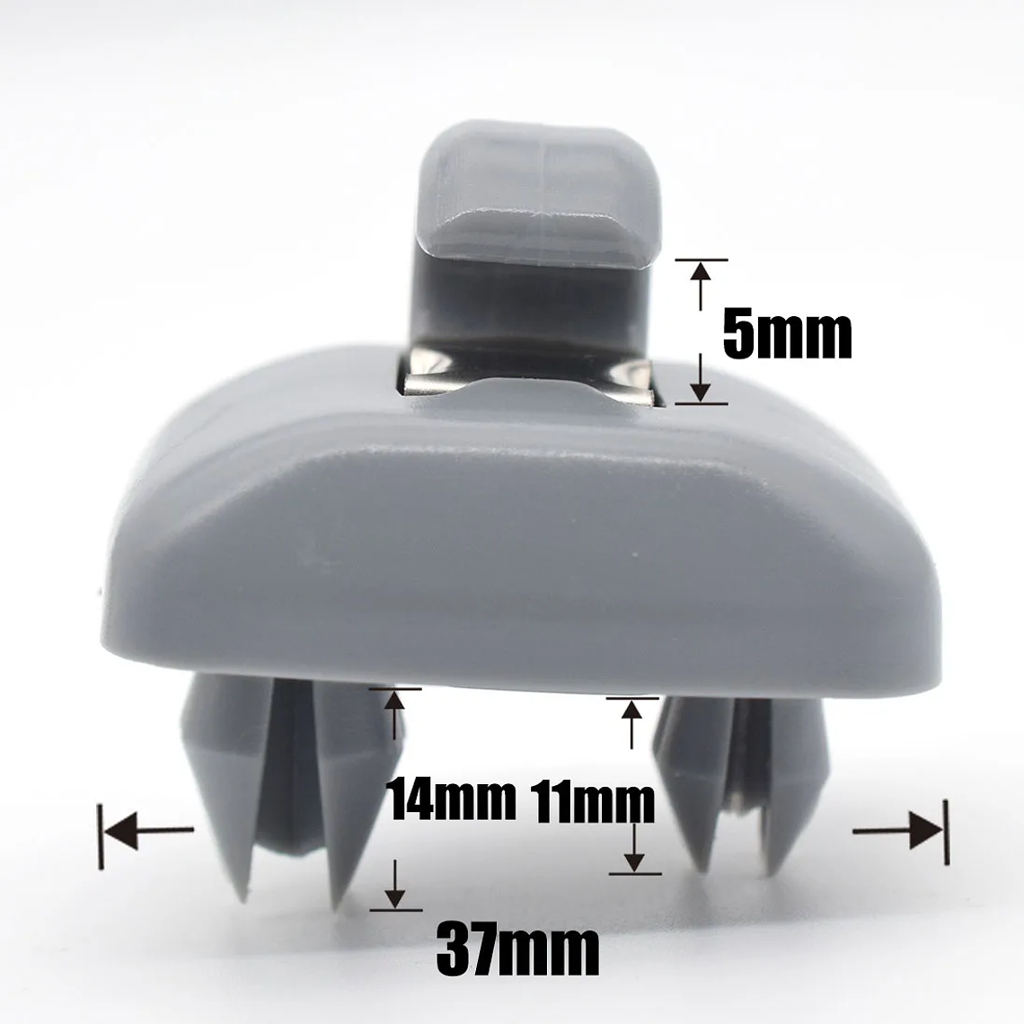 Soporte de gancho para visera de sol, piezas para Audi A1, A3, A4, A5, Q3, Q5, S3, S4, S5, TT, Allroad, 8U0857562A, color gris, Interior, 2 uds. 6