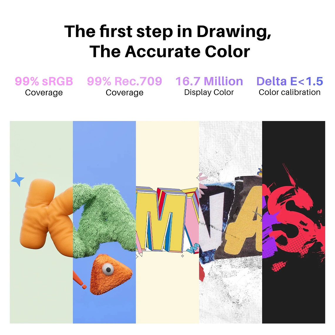 Huion Tablet Kamvas 13 (Gen 3) Tabletas gráficas Monitor 16K niveles de presión Pantalla de 13,3 pulgadas Pantalla de dibujo PenTech 4.0 Stylus 6