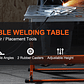 SucceBuy-mesa de soldadura plegable de 18/20/24 pulgadas, herramienta de soldadura auxiliar de mesa de acero, banco de trabajo portátil de altura Flexible para el trabajo - Miniatura 11