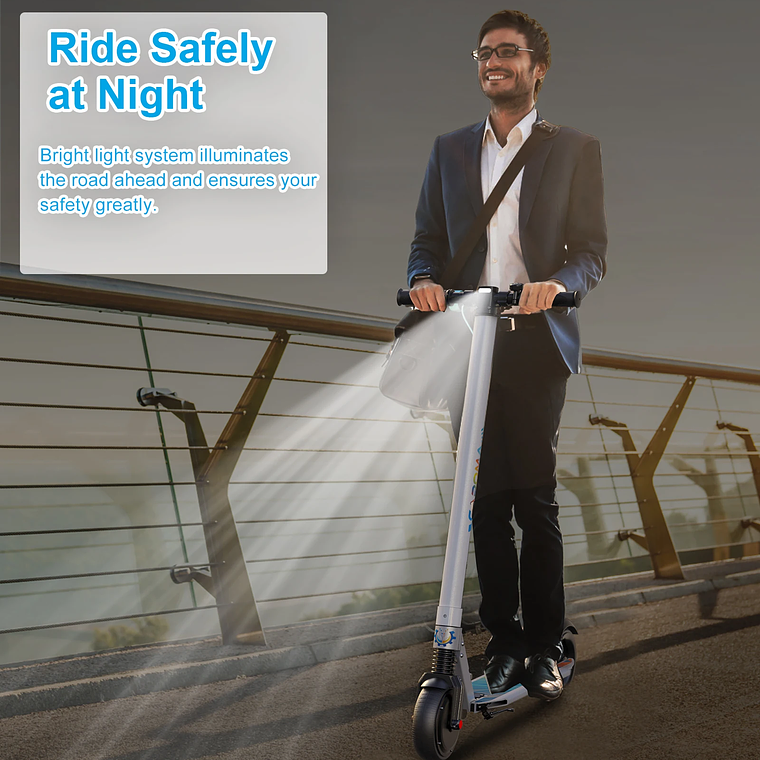 Patinete eléctrico para adultos, patinete eléctrico plegable con Control de crucero, sistema de frenado doble, absorción de impacto 4