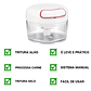 Mini procesador de alimentos trituradora de ajo manual 250 ml - Neverdie - Miniatura 2