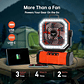 20000mAhVentiladores al aire libre ventilador de camping recargable y batería Tres en uno con luces LED Función de rotación temporizada campamentos verano - Miniatura 11