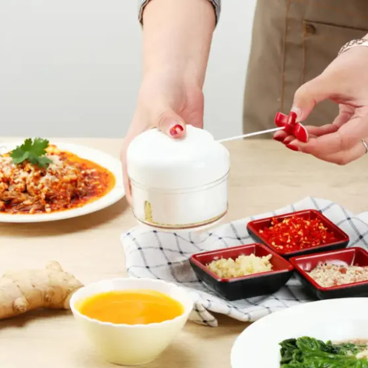 Mini procesador de alimentos trituradora de ajo manual 250 ml - Neverdie 3