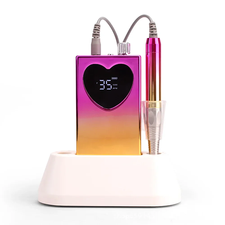 Máquina de manicura portátil sin núcleo, Motor sin núcleo de 35000RPM, pulidora de manicura, batería recargable, 35K de potencia, 65W, sin Base 10