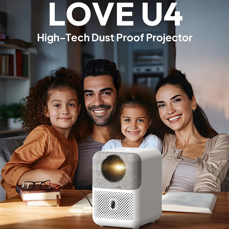 BYINTEK Full HD Mini proyector LOVE U4 1080P 4K Video 5G WIFI Android enfoque automático proyectores inteligentes portátiles cine en casa 8