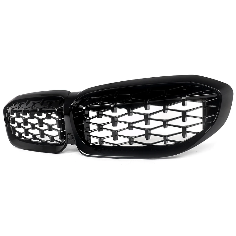 MAGICKIT para BMW Serie 3 G20 Berlina/G21 Estate 2018-2021 parrilla delantera de riñón con accesorios de coche negro brillante 9