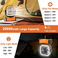 20000mAhVentiladores al aire libre ventilador de camping recargable y batería Tres en uno con luces LED Función de rotación temporizada campamentos verano - Miniatura 12