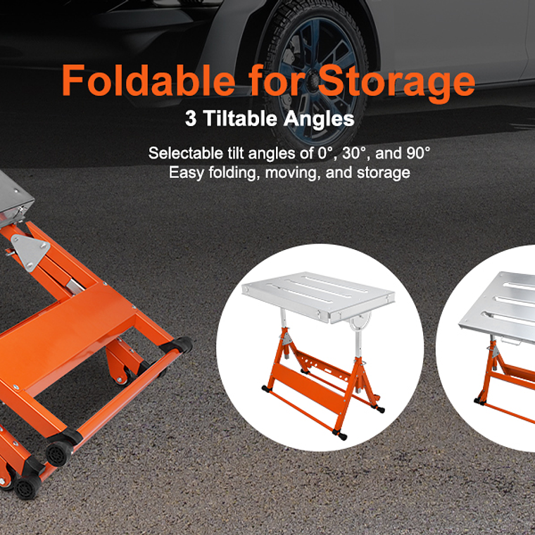 SucceBuy-mesa de soldadura plegable de 18/20/24 pulgadas, herramienta de soldadura auxiliar de mesa de acero, banco de trabajo portátil de altura Flexible para el trabajo 14