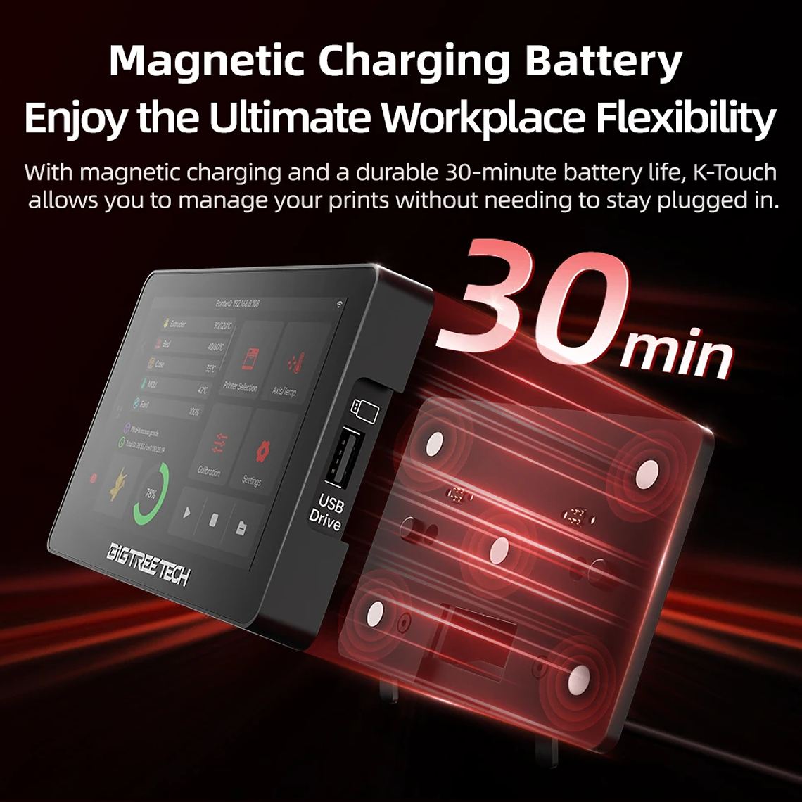 BIGTREETECH K-TOUCH 5 pulgadas pantalla táctil Control inalámbrico impresoras Klipper actualización para Voron 2,4 Creality K1 Ender 3 V1 VzBot 15